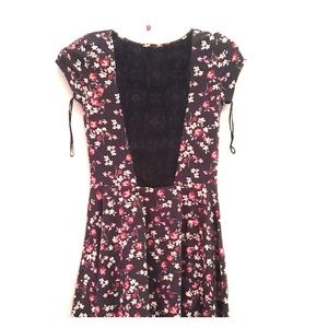 Navy blue Flower print dress